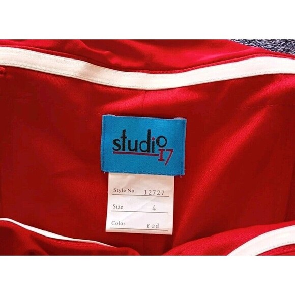 Studio 17 Formal Evening  Dress Size 4 Red Off Shoulder Tulip Skirt Style 12727 - Picture 4 of 10